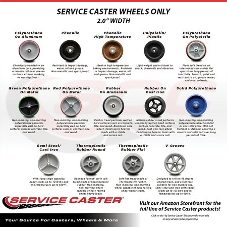 Service Caster SCC - 8" Rubber on Aluminum Wheel Only w/Ball Bearing-1/2" Bore-600 lbs Capacity SCC-RAB820